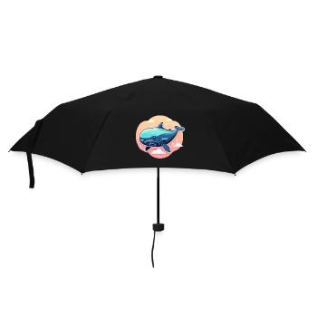 Whale Illustration - Umbrella (small) - black - Front
