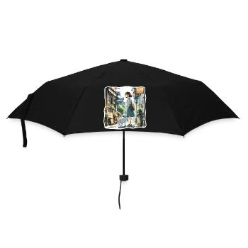 Anime / Comic / Japanisch / Zeichentrick / Cartoon - Regenschirm (klein) - Schwarz - Vorne
