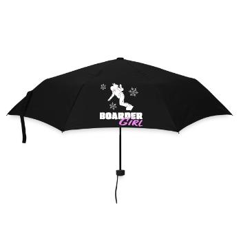 Snowboard Girl Girl Slope Boarder Board Snow - Umbrella (small) - black - Front