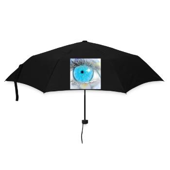 Faszinierende blaue Augenillustration - Regenschirm (klein) - Schwarz - Vorne