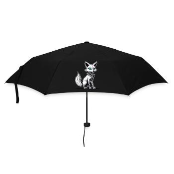 Illustration de squelette de renard - Parapluie standard - noir - Devant