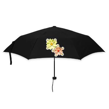 Cosmee with daisies blossom floral floral pattern - Umbrella (small) - black - Front
