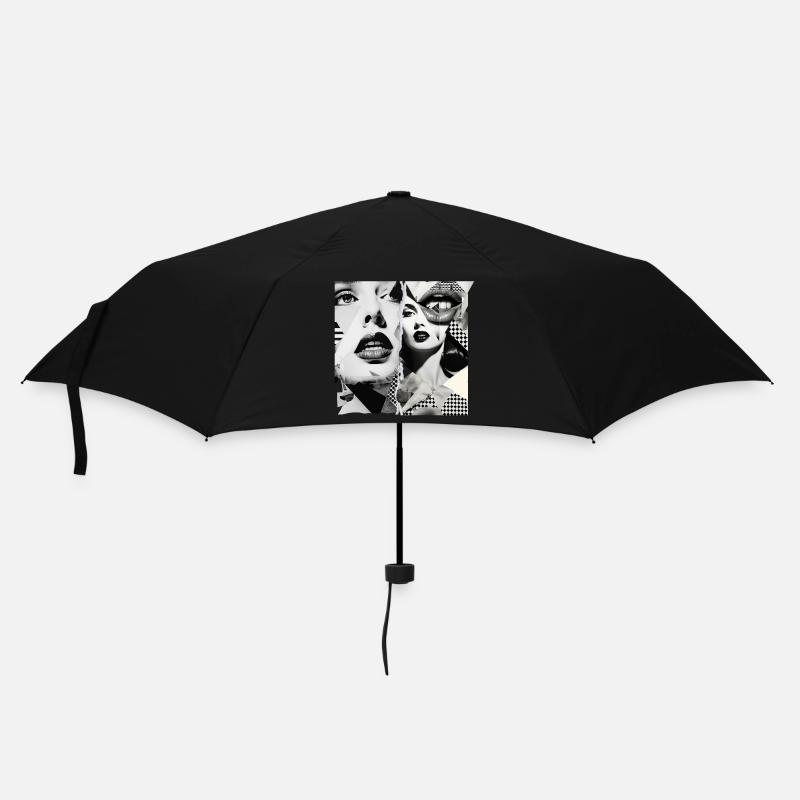 Bildfragmente Design - Regenschirm (klein) - Schwarz