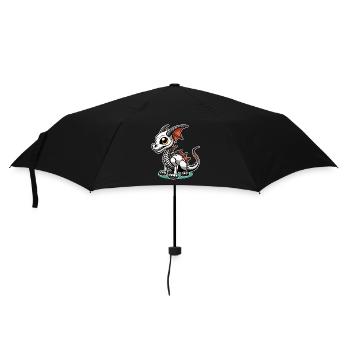 Cute Dragon Skeleton Illustration - Umbrella (small) - black - Front