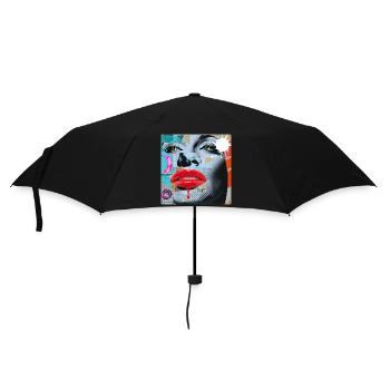 Collage coloré Pop Art - Parapluie standard - noir - Devant
