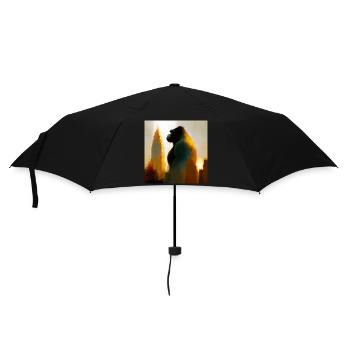 Gorilla 02 - Regenschirm (klein) - Schwarz - Vorne