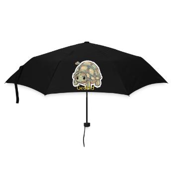 Werte mit Tieren: Geduld - Regenschirm (klein) - Schwarz - Vorne