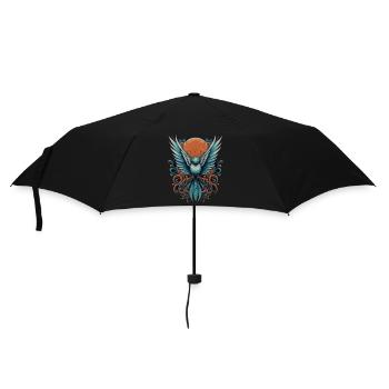 Blauer Vogel - Regenschirm (klein) - Schwarz - Vorne