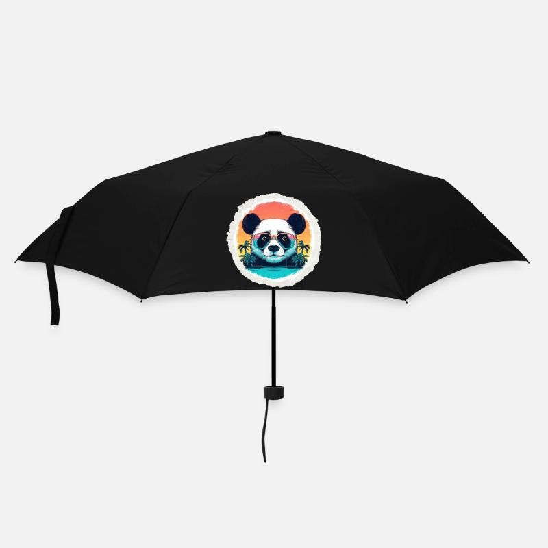 Baby panda in holidays - Umbrella (small) - black