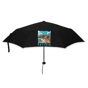 Pattaya Thailand Strand Design - Regenschirm (klein) - Schwarz - Vorne