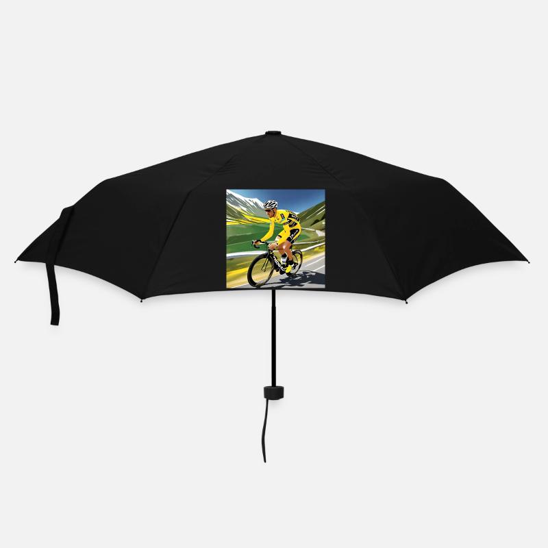 Retro-Radfahrer - Regenschirm (klein) - Schwarz