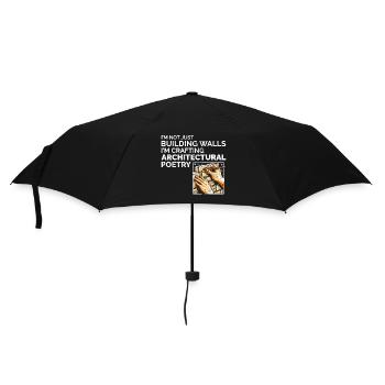 Architectural Poetry: The Art of Bricklayer Wit - Umbrella (small) - black - Front