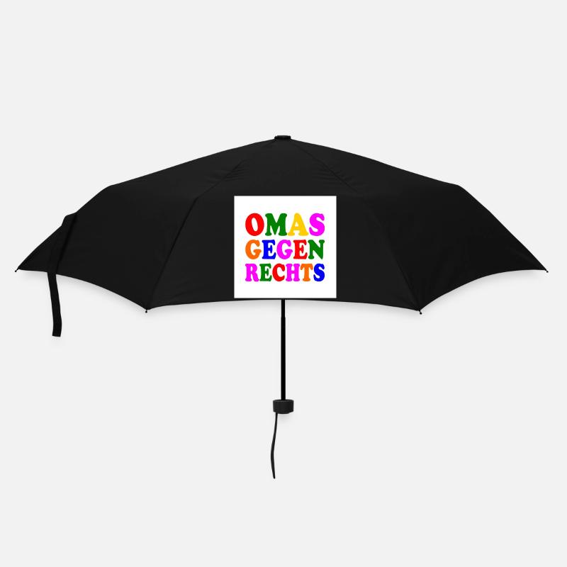 Omas gegen rechts - Regenschirm (klein) - Schwarz