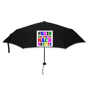 kein millimeter nach rechts - Regenschirm (klein) - Schwarz - Vorne