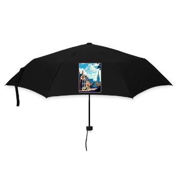 Oxford England Vintage Reiseposter WPA Souvenir - Regenschirm (klein) - Schwarz - Vorne
