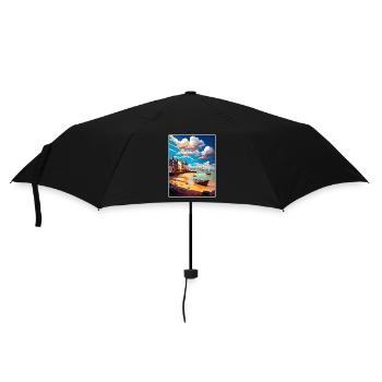 Exmouth England Vintage Travel Poster WPA Souvenir - Umbrella (small) - black - Front