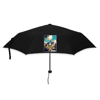 Wareham Angleterre Vintage voyage affiche WPA Souvenir - Parapluie standard - noir - Devant