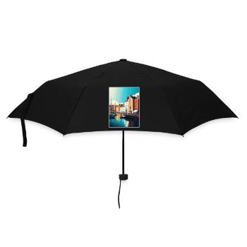 Weymouth England Vintage Travel Poster Souvenir - Umbrella (small) - black - Front