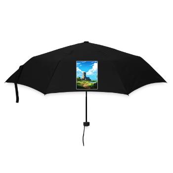 St Just Cornouailles Affiche de voyage vintage souvenir - Parapluie standard - noir - Devant
