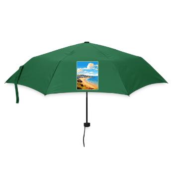 Newquay Cornwall Vintage Reiseposter Souvenir - Regenschirm (klein) - Flaschengrün - Vorne