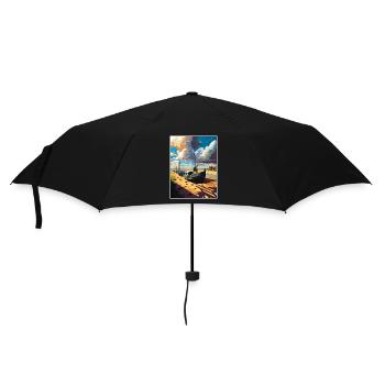 Blakeney England Vintage Travel Poster Souvenir - Umbrella (small) - black - Front