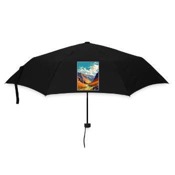 Helvellyn Cumbria Vintage Travel Poster Souvenir - Umbrella (small) - black - Front