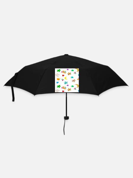 Muster1 - Regenschirm (klein) - Schwarz