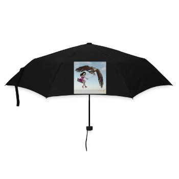 Schwingen am Himmel. - Regenschirm (klein) - Schwarz - Vorne