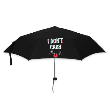 I don't care Attitude Funny Statement Relax - Umbrella (small) - black - Front