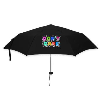 I don't care funny statement attitude indifferent - Umbrella (small) - black - Front