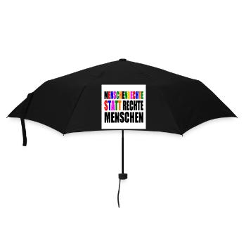 menschenrechte statt rechte menschen - Regenschirm (klein) - Schwarz - Vorne