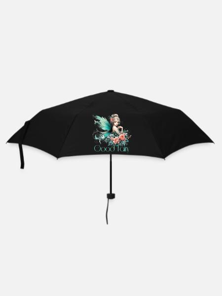 Gute Fee Geschenk - Regenschirm (klein) - Schwarz