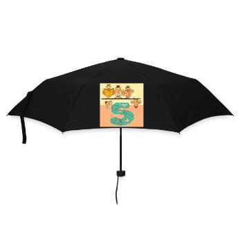 5. Children's Birthday Party - Chicken Coop Chickens - Umbrella (small) - black - Front