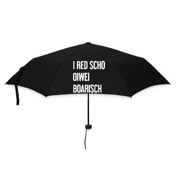 I red scho oiwei boarisch - Parapluie standard - noir - Devant