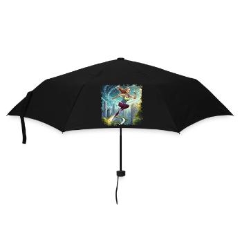 Sporty Woman | running women - Umbrella (small) - black - Front