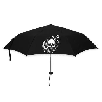Piraten Anker - Regenschirm (klein) - Schwarz - Vorne