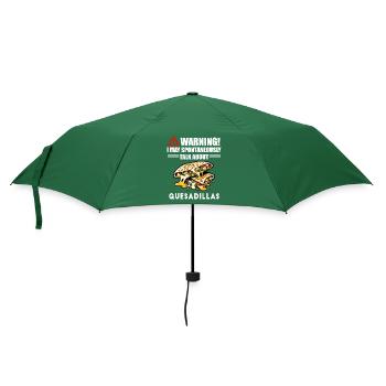 Attention : je parle spontanément de quesadillas - Parapluie standard - vert bouteille - Devant