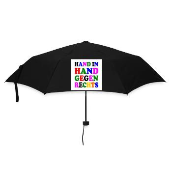 Gegen rechts - Regenschirm (klein) - Schwarz - Vorne