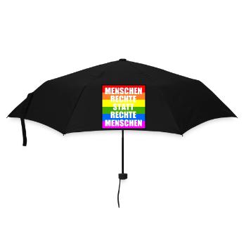 menschenrechte statt rechte menschen - Regenschirm (klein) - Schwarz - Vorne