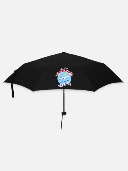 Greece Farewell Airplane Travel Design - Umbrella (small) - black