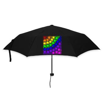 Étoiles arc-en-ciel idée cadeau coloré LGBT LGBTQ - Parapluie standard - noir - Devant
