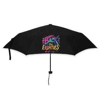 Colorful 80s Neon Lettering - Umbrella (small) - black - Front