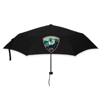 Illustration Eltz Castle, Moselle, Germany - Umbrella (small) - black - Front