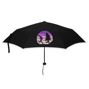 Tree Lumberjack Woodwork Woodwork Wood - Umbrella (small) - black - Front