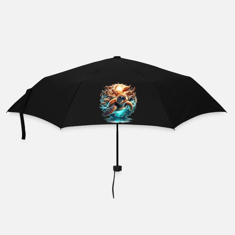 Schildkröten Welt Wunder Schildkröte Geschenk - Regenschirm (klein) - Schwarz