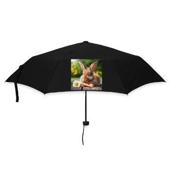 Adorable bunny - Umbrella (small) - black - Front