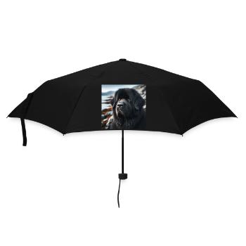 Freundlichkeit zum Hund: Der Neufundländer - Regenschirm (klein) - Schwarz - Vorne