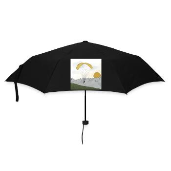 Paraglider sailing in the mountains sunset - Umbrella (small) - black - Front