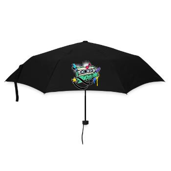 Funky Graffiti Street Art Drawing Illustration - Umbrella (small) - black - Front
