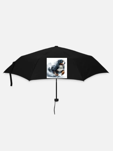 Berner Sennenhund - Regenschirm (klein) - Schwarz